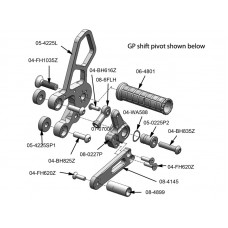 WOODCRAFT Suzuki SV650 (03-11) Complete GP Shift Rearset Kit, with Pedals, Black