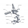 WOODCRAFT Honda CBR1000RR (08-16) Complete Rearset Kit W/Pedals WOODCRAFT Honda CBR1000RR (08-16) Complete Rearset Kit W/Pedals