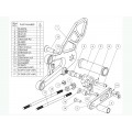 WOODCRAFT Honda CBR250 Complete Adjustable Rearset Kit - Standard Shift