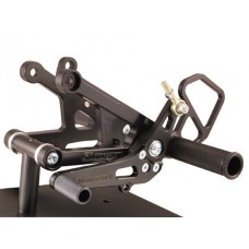 WOODCRAFT Yamaha R6 (06-16) Rear Set Kit with Shift Pedal  Standard Shift  BLACK