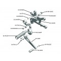 WOODCRAFT Yamaha R6 (06-16) Complete Rear Set Kit  Standard Shift  BLACK