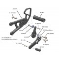 WOODCRAFT Yamaha R6 (2017+) Complete Rear Set Kit Standard Shift BLACK - WILL ALSO FIT 2006-16 MODELS WOODCRAFT Yamaha R6 (2017+) Complete Rear Set Kit Standard Shift BLACK - WILL ALSO FIT 2006-16 MODELS