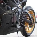 WOODCRAFT Triumph 675 06-12 Rearset Kit  STD Shift Complete With Shift and Brake Pedals  BLACK