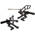 WOODCRAFT Triumph 675 06-12 Kit  GP Shift  Complete with Shift and Brake Pedals  Black (Brake Heel Guard Optional)