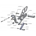 WOODCRAFT Triumph Daytona 675R (13-18) Complete Rearset Kit Standard ShiftW/Shift & Brake Pedals BLACK - for use with a quicksifter WOODCRAFT Triumph Daytona 675R (13-18) Complete Rearset Kit Standard ShiftW/Shift & Brake Pedals BLACK - for use with a quicksifter