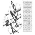 WOODCRAFT Triumph 675 06-12 Rearset Kit  STD Shift Complete With Shift and Brake Pedals  BLACK