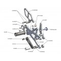 WOODCRAFT Triumph Daytona 675R (13-18) Complete Rearset Kit Standard ShiftW/Shift & Brake Pedals BLACK - for use with a quicksifter WOODCRAFT Triumph Daytona 675R (13-18) Complete Rearset Kit Standard ShiftW/Shift & Brake Pedals BLACK - for use with a quicksifter