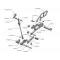 WOODCRAFT Triumph 06-12 Daytona 675R Complete GP Rearset Kit W/Shift & Brake Pedals Black - for use with a Quickshifter with side stand WOODCRAFT Triumph 06-12 Daytona 675R Complete GP Rearset Kit W/Shift & Brake Pedals Black - for use with a Quickshifter with side stand