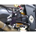 WOODCRAFT Triumph Street Triple 13-16 (NO Q/S) Complete Standard Shift Rearset Kit  with Shift and Brake Pedals  BLACK