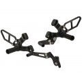 WOODCRAFT Ducati 848 /1098 / 1198 / 848 EVO Black Complete Rearset Kit with Pedals WOODCRAFT Ducati 848 /1098 / 1198 / 848 EVO Black Complete Rearset Kit with Pedals