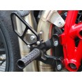 WOODCRAFT Ducati 1198SP (2011) 848 Evo (11-13) Rearset Kit  Black  w/ GP Shift Pedal (Factory Quick Shifter)