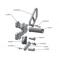 WOODCRAFT Ducati 848 /1098 / 1198 / 848 EVO Rearsets with Shifter WOODCRAFT Ducati 848 /1098 / 1198 / 848 EVO Rearsets with Shifter
