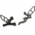 WOODCRAFT Ducati 1198SP (2011) 848 Evo (11-13) Rearset Kit  Black  w/ GP Shift Pedal (Factory Quick Shifter)