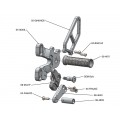 WOODCRAFT Ducati 1198SP (2011) 848 Evo (11-13) Complete Rearset Kit W/Pedals (Factory GP Quick Shifter)