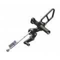 WOODCRAFT Ducati 1198SP (2011) 848 Evo (11-13) Rearset Kit  Black  w/ GP Shift Pedal (Factory Quick Shifter)