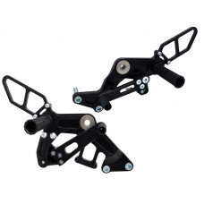 WOODCRAFT Ducati 696 / 796 / 1100 Monster (08-14) Complete Rearset Kit - Black WOODCRAFT Ducati 696 / 796 / 1100 Monster (08-14) Complete Rearset Kit - Black