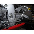 WOODCRAFT Aprilia RSV4 APRC / Tuono V4 (11-16) Full Rearsets - Clear Anodized - STD Shift