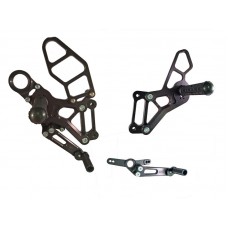 WOODCRAFT BMW S1000RR (15-18) Adjustable Rearset Kit Complete with Pedals