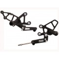 WOODCRAFT Kawasaki Ninja 250R (EX250) (08-12) Black Eccentric Complete Rearset w/shift and Brake Pedals WOODCRAFT Kawasaki Ninja 250R (EX250) (08-12) Black Eccentric Complete Rearset w/shift and Brake Pedals