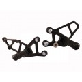 WOODCRAFT Kawasaki Ninja 250R (EX250) (08-12) / Ninja 300 (13-15) Rearset Kit Black Eccentric Adjustable Rearset