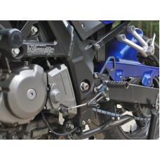 WOODCRAFT Suzuki SV1000 all years Black Complete Rearset with Pedals