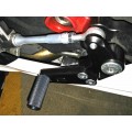 WOODCRAFT Ducati 1198SP (2011) 848 Evo (11-13) Rearset Kit  Black  w/ GP Shift Pedal (Factory Quick Shifter)