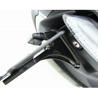 MOTOCORSE - CARBON FIBER TAIL TIDY (LICENSE PLATE SUPPORT KIT) FOR DUCATI DIAVEL 2010-16