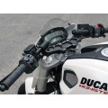 WOODCRAFT Ducati Monster 696/796/1100 Clipon Riser Adapter Plate w/Long Black Bars WOODCRAFT Ducati Monster 696/796/1100 Clipon Riser Adapter Plate w/Long Black Bars