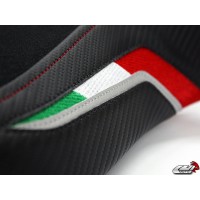 LUIMOTO (Team Italia Suede) Rider Seat Cover for the MV AGUSTA BRUTALE 990R 1090RR (2009+)
