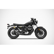 ZARD 'BIG' Dual Slip-on Exhaust for Moto Guzzi V9 Bobber & Roamer