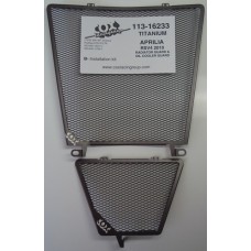 Cox Racing PRO TITANIUM Radiator Guards for the Aprilia RSV4 and Tuono V4 (2010+)