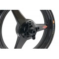 BST Diamond TEK 3 Spoke Carbon Fiber Front Wheel for the Kawasaki Z125 Pro - 2.75 x 12
