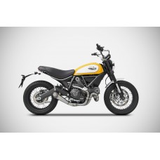 ZARD Full Exhaust with SLASH CUT MUFFLER for Ducati Scrambler