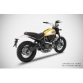 ZARD Full Exhaust with SLASH CUT MUFFLER for Ducati Scrambler