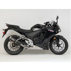 Hindle Exhaust for Honda CBR500R/F/X (13+) with Evolution Polished SS Muffler Hindle Exhaust for Honda CBR500R/F/X (13+) with Evolution Polished SS Muffler