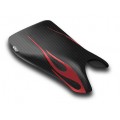 LUIMOTO (Flame Edition) Rider Seat Covers for the YAMAHA YZF-R6 (03-05) and YZF-R6S (06-09)