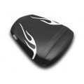 LUIMOTO (Flame Edition) Passenger Seat Covers for the YAMAHA YZF-R6 (03-05) and YZF-R6S (06-09)