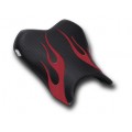 LUIMOTO (Flame Edition) Rider Seat Covers for the YAMAHA YZF-R6 (06-07)