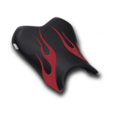 LUIMOTO (Flame Edition) Rider Seat Covers for the YAMAHA YZF-R6 (06-07)