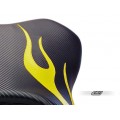 LUIMOTO (Flame Edition) Rider Seat Covers for the YAMAHA YZF-R6 (06-07)