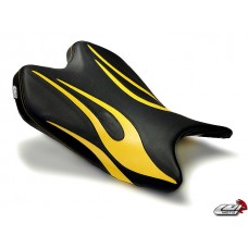 LUIMOTO (Flame Edition) Rider Seat Covers for the YAMAHA YZF-R6 (08-16)