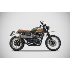 ZARD 2>1 STEEL RACING GOLD EDITION FULL KIT Exhaust for Triumph Scrambler