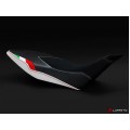 LUIMOTO Team Italia Rider Seat Cover for the Aprilia DORSODURO 1200 / 900 / 750 LUIMOTO Team Italia Rider Seat Cover for the Aprilia DORSODURO 1200 / 900 / 750
