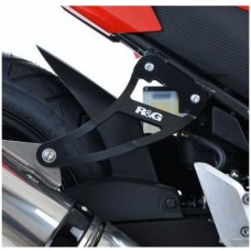 R&G Racing Exhaust Hanger Kit w/ Left Hand Footrest Blanking Plate for Honda CBR300R '14-15 Black