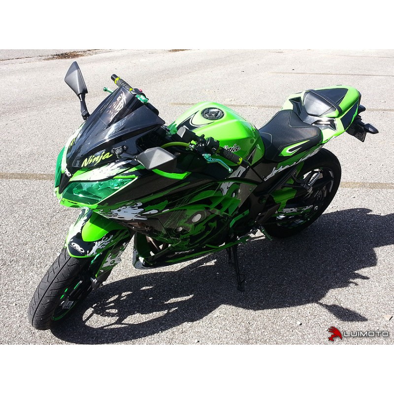Luimoto Team Kawasaki Passenger Seat Covers For The Kawasaki Ninja