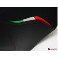 LUIMOTO TEAM ITALIA SUEDE Seat Cover for the DUCATI Hypermotard 1100 /796 (07-12) - Fits OEM Seat LUIMOTO TEAM ITALIA SUEDE Seat Cover for the DUCATI Hypermotard 1100 /796 (07-12) - Fits OEM Seat