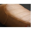 LUIMOTO (Sixty 8 | Vintage | Ribbed Stitching ) Seat Cover for the Triumph Thruxton Bonneville and Scrambler