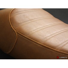 LUIMOTO (Sixty 8 | Vintage | Ribbed Stitching ) Seat Cover for the Triumph Thruxton Bonneville and Scrambler