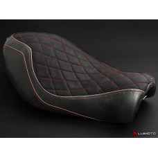 LUIMOTO (Diamond Edition) Rider Seat Covers for the HARLEY DAVIDSON SPORTSTER IRON 883 (04-15)