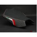 LUIMOTO Team Italia Rider Seat Cover For Comfort Seat for the Aprilia RSV4 (09-20) and Tuono V4 (11-21)